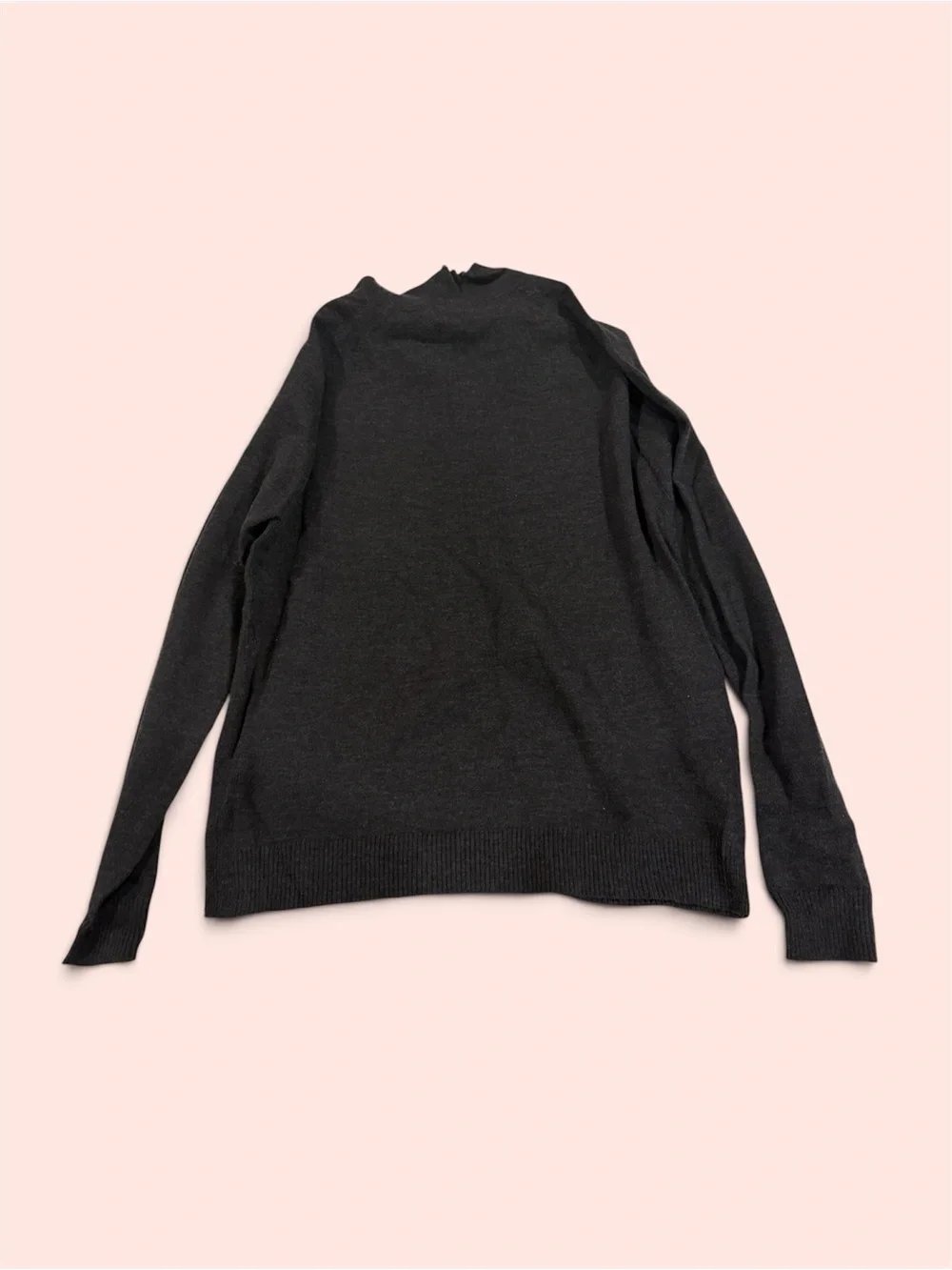 Banana Republic Men's Charcoal Zip-Neck Sweater